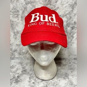 Vintage Budweiser Hat Snapback Bud King of Beers Trucker Snapback 80s Adjustable